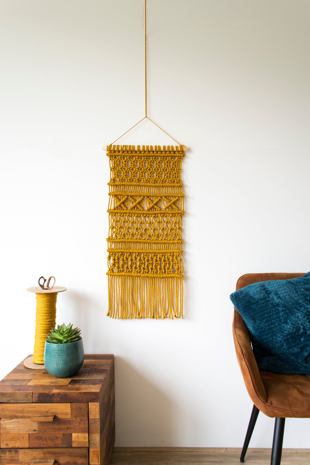 Macrame Wall Hanging &#39;IVY&#39; - DIY KIT - Available in multiple color variations