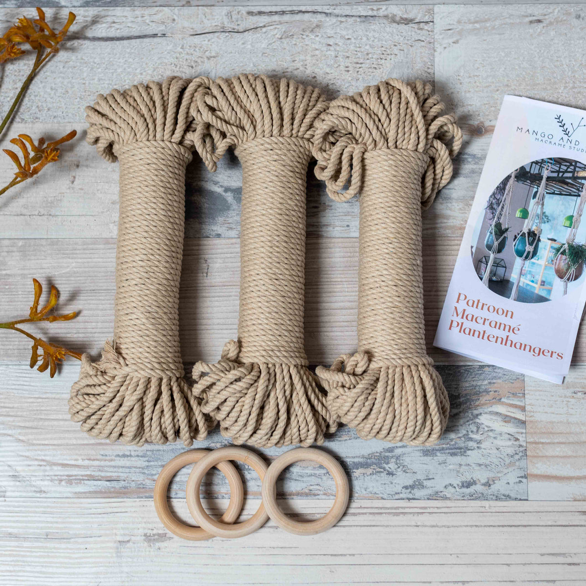 Macrame Plant hanger &#39;Set of 3&#39; DIY KIT