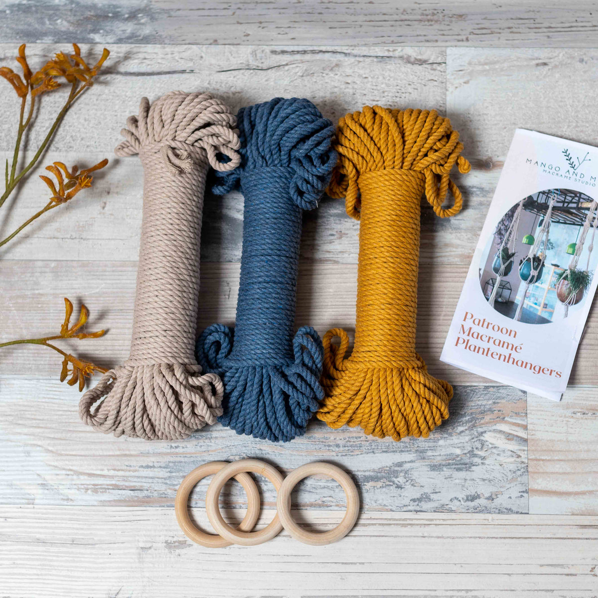 Macrame Plant hanger &#39;Set of 3&#39; DIY KIT