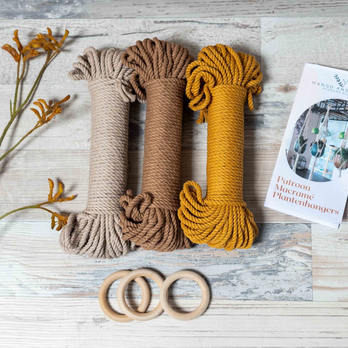 Macrame Plant hanger &#39;Set of 3&#39; DIY KIT