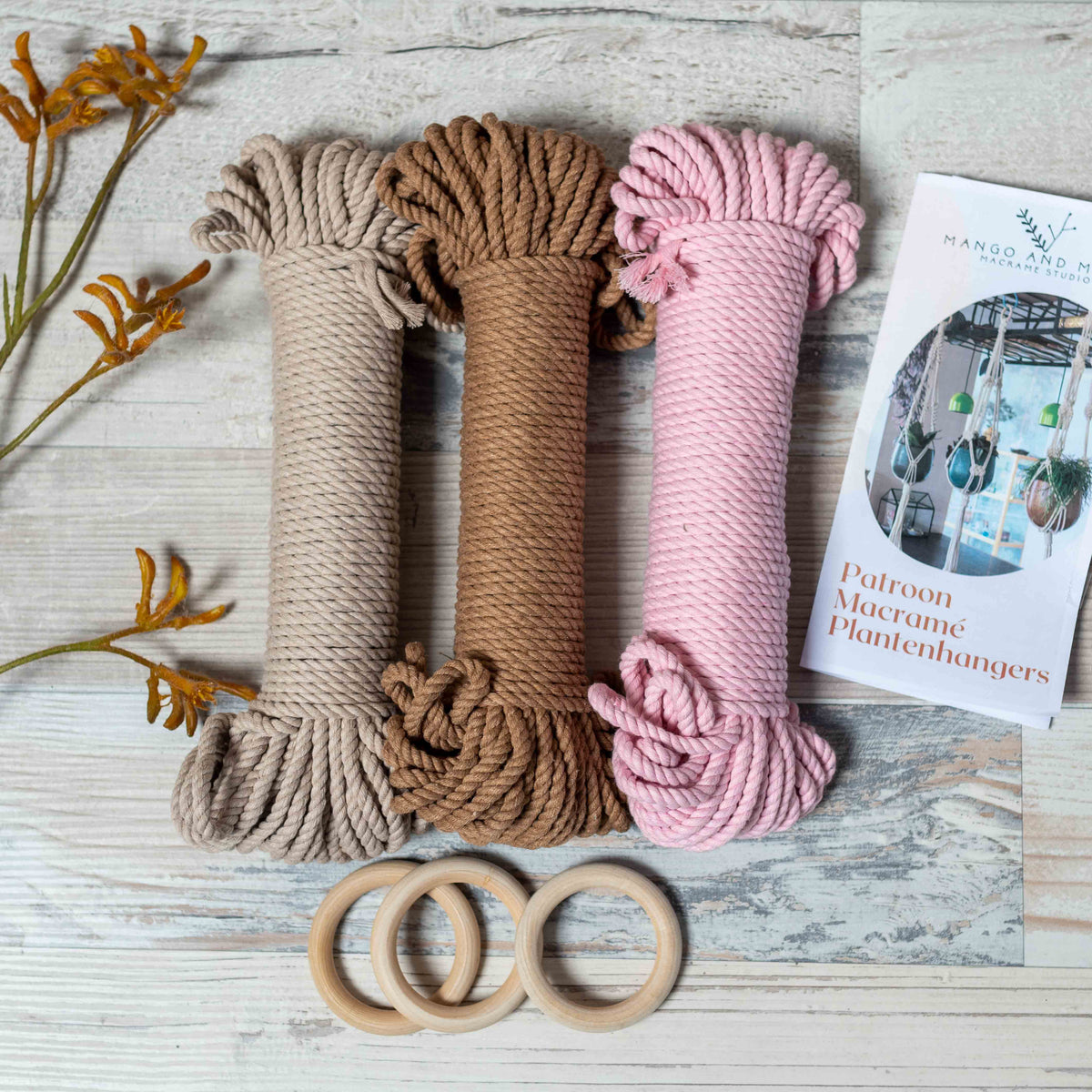 Macrame Plant hanger &#39;Set of 3&#39; DIY KIT