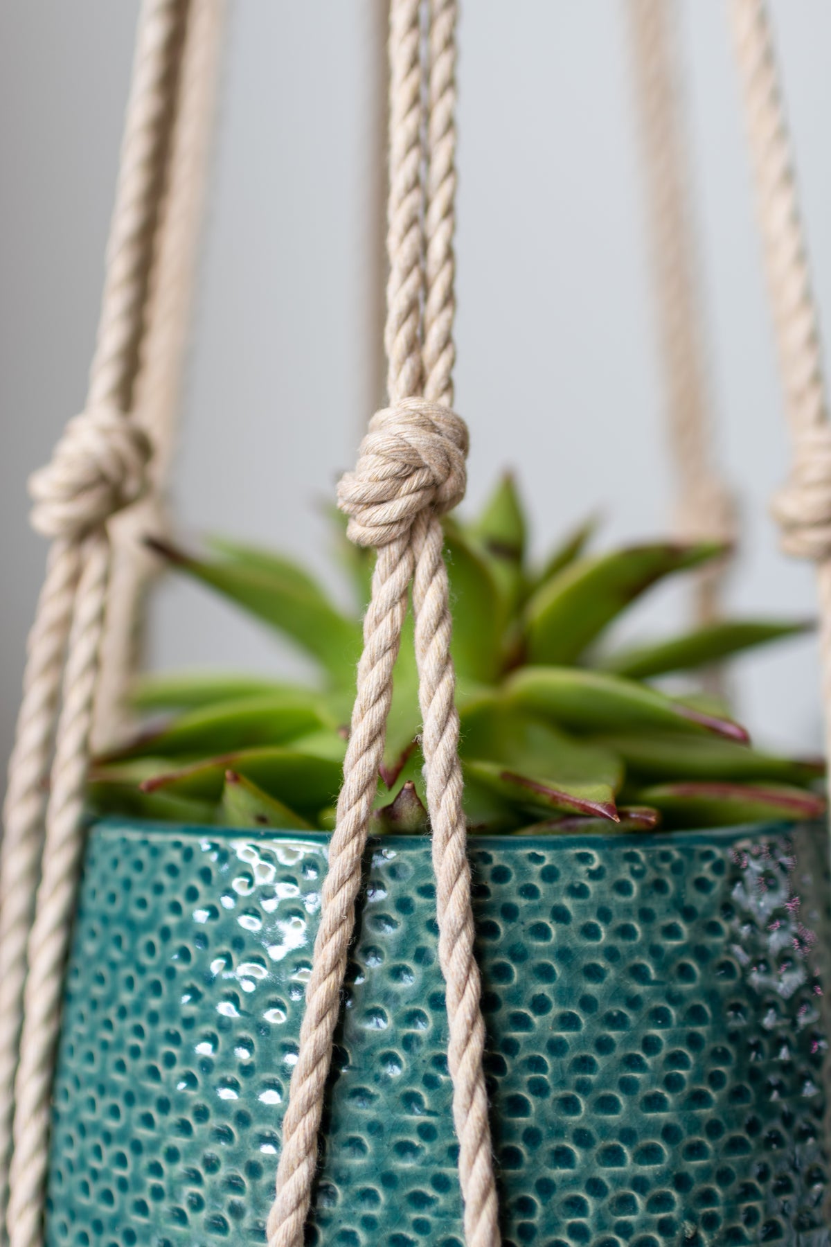 Minimalist Macrame Plant Hanger 40&quot; (100cm) long