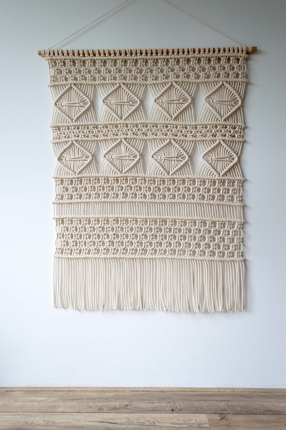 Large Macrame Wall Hanging &quot;Diamonds&quot;