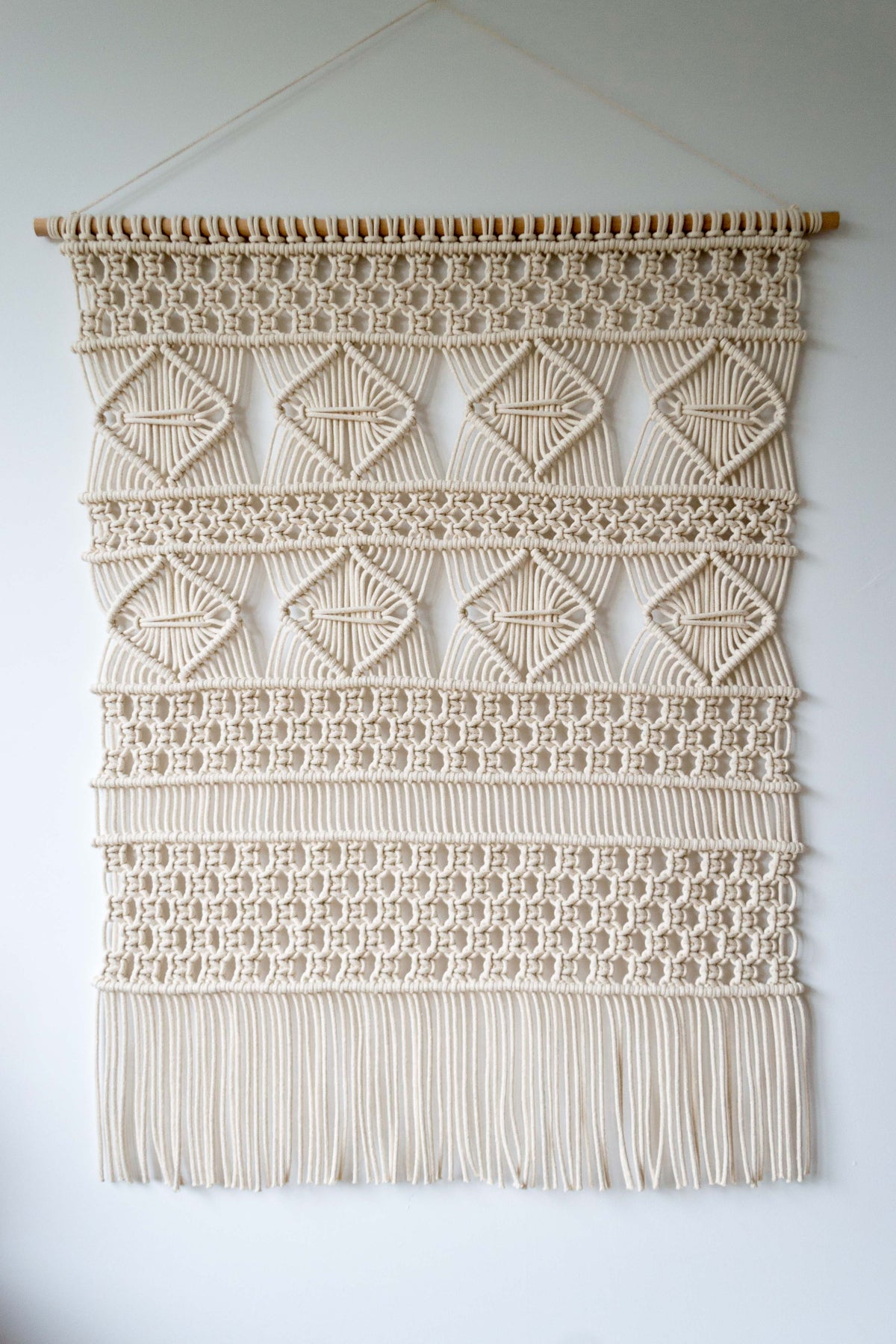 Large Macrame Wall Hanging &quot;Diamonds&quot;