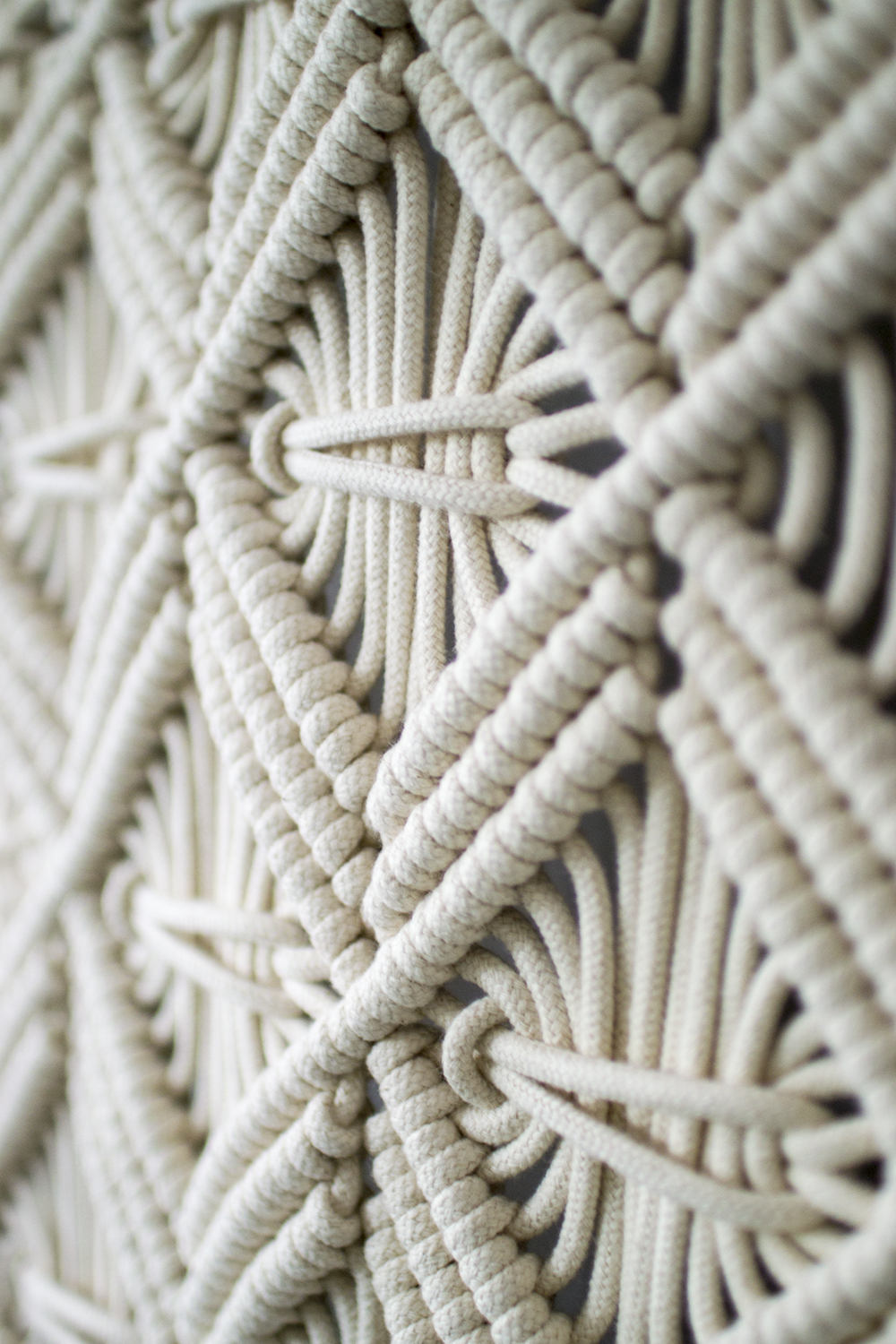 Geometric Macrame Wall Hanging - 5mm Braided Cotton Rope - ~100cm L x ~65cm W