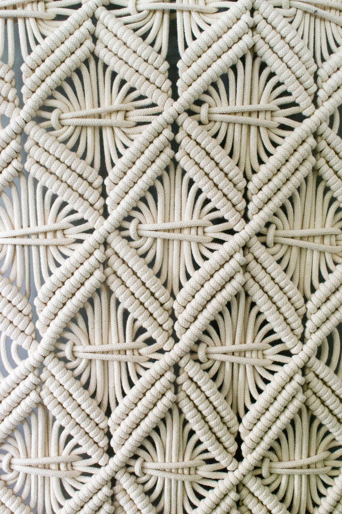 Geometric Macrame Wall Hanging - 5mm Braided Cotton Rope - ~100cm L x ~65cm W
