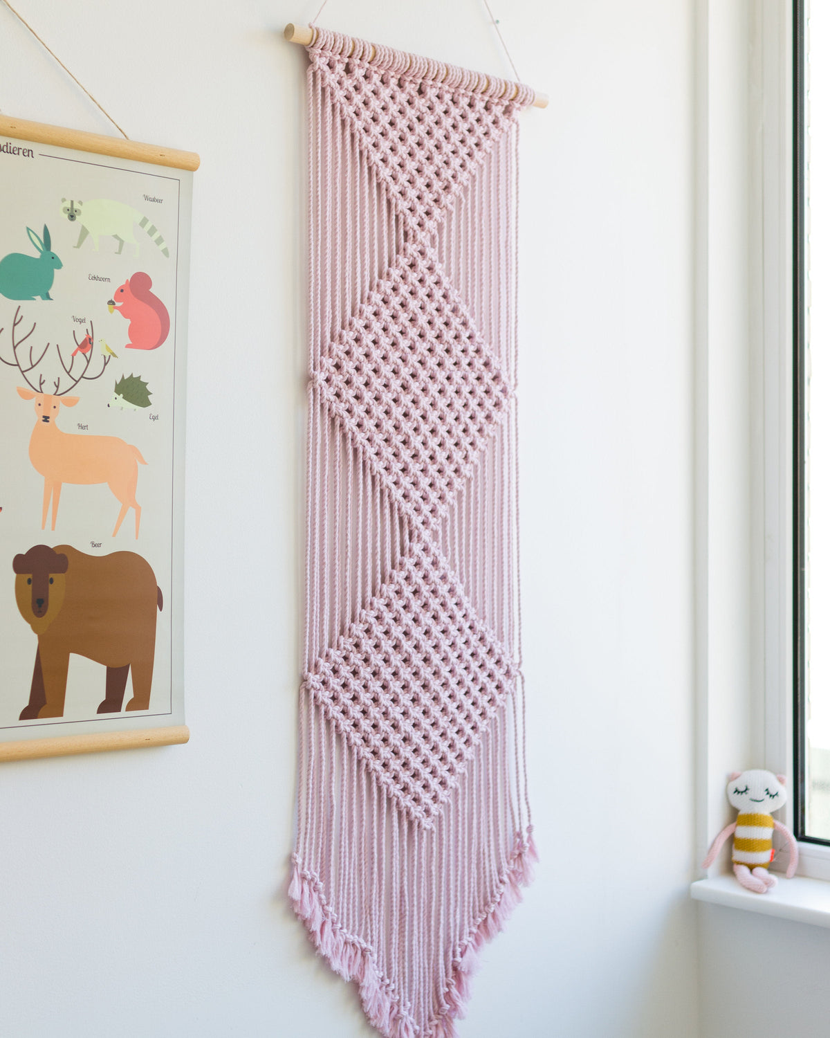 Macrame wall hanging / 20&quot; x 50&quot; / Free international shipping