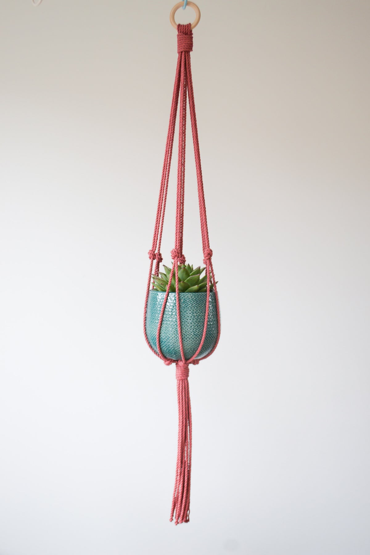 Minimalist Macrame Plant Hanger 40&quot; (100cm) long