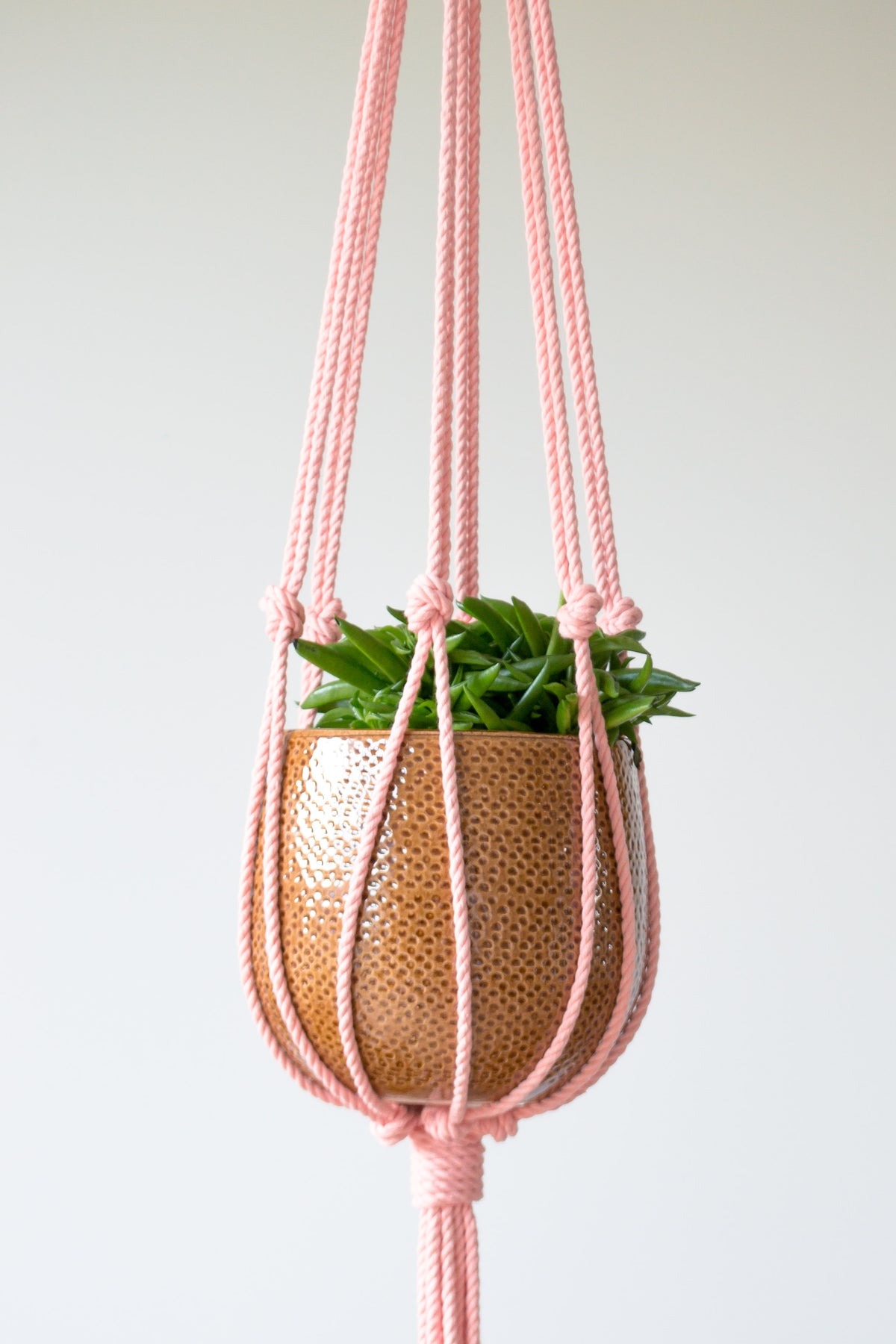 Minimalist Macrame Plant Hanger 40&quot; (100cm) long